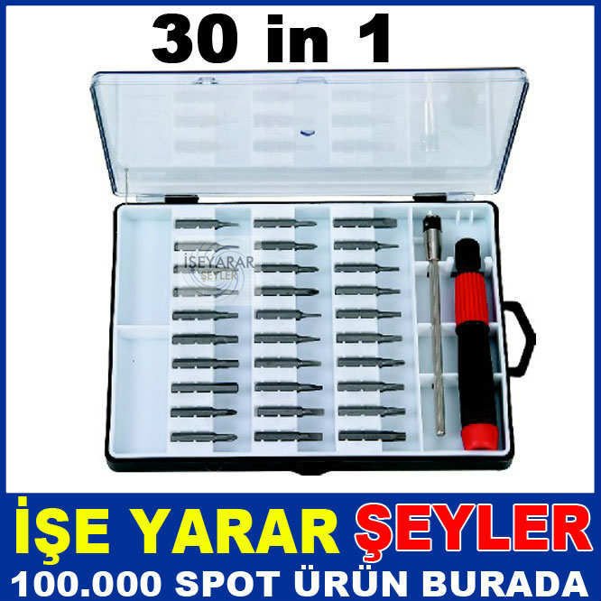 30 in 1 UZATMA MAFSALLI TORNAVİDA BİTS SETİ