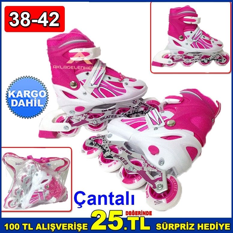 Ayarlanabilir Tekerli Paten Seti L Beden 38-42 Numara Paten