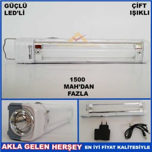 18SMD ÇİFT FENERLİ TAŞINABİLİR LED'Lİ IŞILDAK