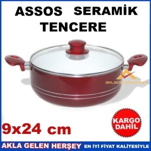 ASSOS 24X9 SERAMİK DERİN YANMAZ YAPIŞMAZ TENCERE