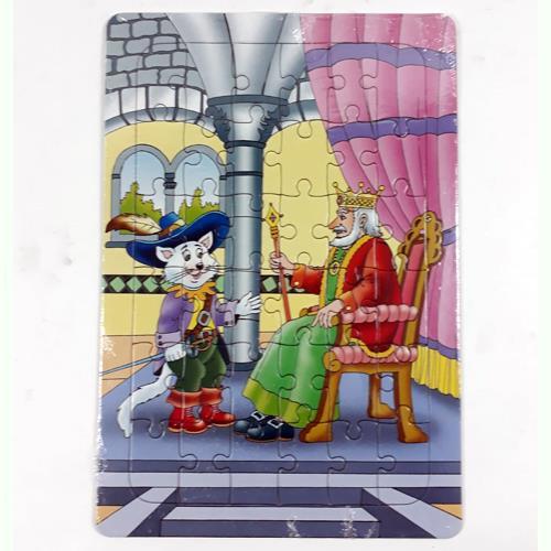 Çocuklar için 36 parça 22x32 cm eğitici Çizmeli kedi puzzle 
