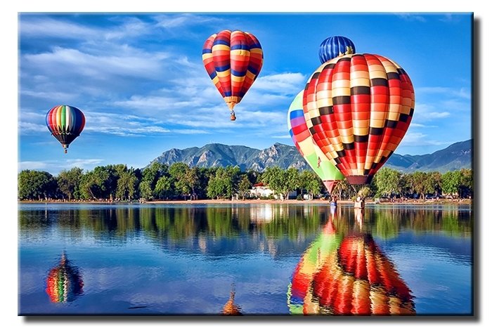 DOĞADA BALON UÇUŞU 6 değişen ölçü ORİJİNAL KANVAS TABLO
