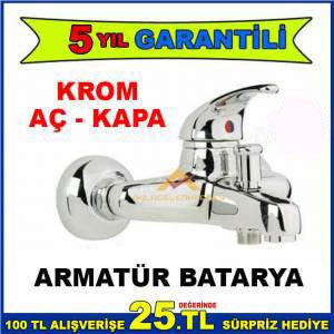 GARANTİLİ KROM AÇ-KAPA BANYO MİX ARMATÜR BATARYA -2