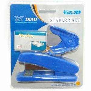 3lü Set Büyük Boy Kırtasiye Masaüstü Zımba Seti