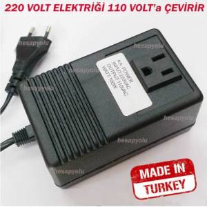 Elektrik gücü dönüştürücü konvertör 220 volt elektriği 110 volta çevirici adaptör 100 Watt convertör