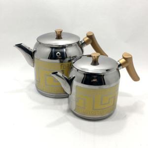 Jumbo Boy Desenli Çelik Çaydanlık Seti 25 Bardak Aşiret Boy 2'li