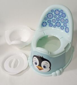 Su Yeşili Penguen Lazımlık Rahat Konforlu Çıkabilir Hazneli Kapaklı Dünyanın En Kullanışlı Lazımlığı