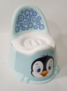 Su Yeşili Penguen Lazımlık Rahat Konforlu Çıkabilir Hazneli Kapaklı Dünyanın En Kullanışlı Lazımlığı