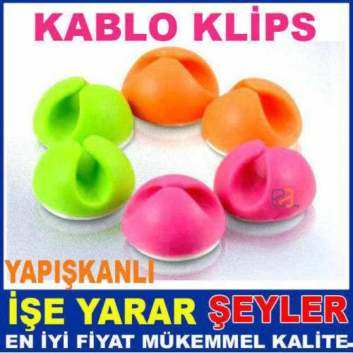 1 PAKET 6 ADET TEKLİ TİP KABLO TUTUCU KLİPS