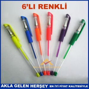MULTİCOLOR 6'LI RENKLİ TÜKENMEZ KALEM SETİ