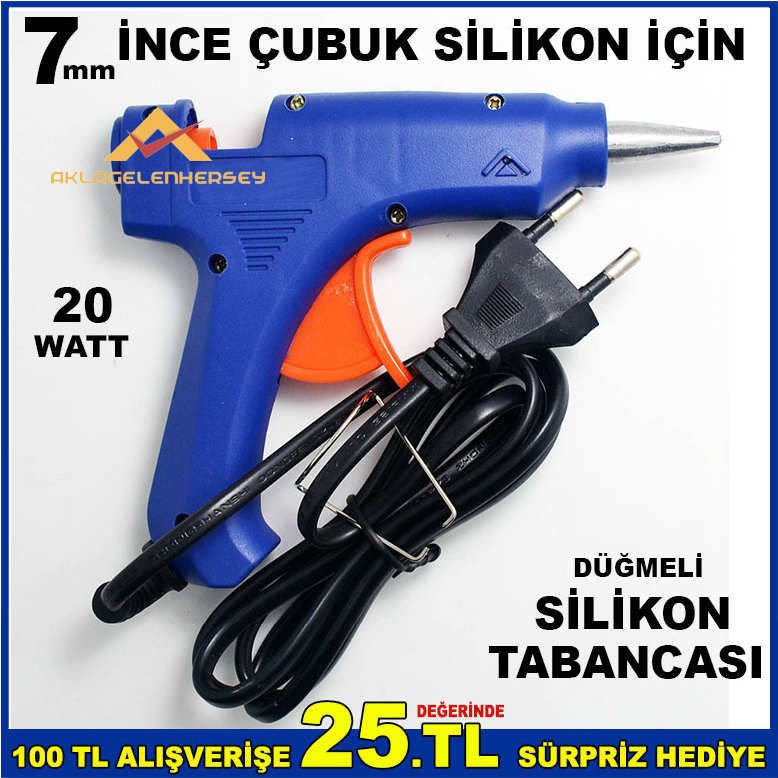 ANAHTARLI SICAK SİLİKON TABANCASI 7mm ÇUBUK İÇİN