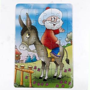 Çocuklar için 36 parça 22x32 cm eğitici Nasrettin hoca puzzle
