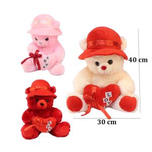 Love Kalpli Şapkalı Peluş Ayıcık 40 cm 1 adet