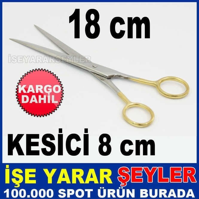 18cm FULL ÇELİK SAÇ,FAVORİ ve BIYIK MAKASI