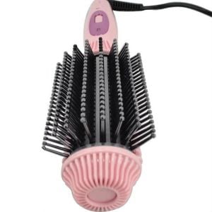 Gbrbabyllss Elektrikli Saç Düzleştirici,Şekillendirici Fırça Seramik Kaplama Elektronik Tarak