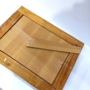 Ahşap Altın Varaklı Kakma Sedef İşlemeli İnce El İşçilikli 38.5x28.5 cm Çerçeve