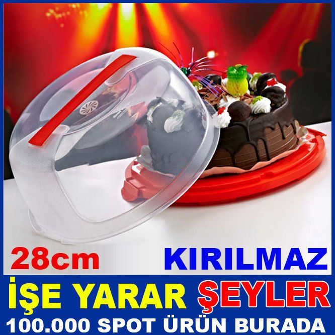 BÜYÜKBOY KİLİTLİ KAPAK KIRILMAZ KEK PASTA FANUSU
