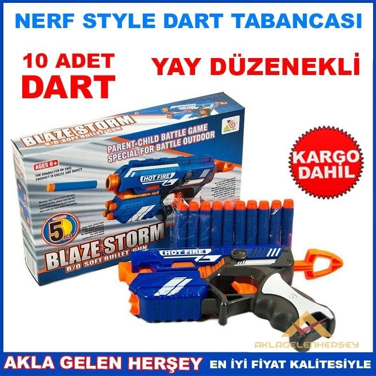 NERF STYLE 10 DART YAY DÜZENEKLİ HAVALI TABANCA