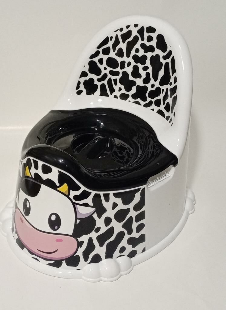 Şirin Beyaz İnek Lazımlık Rahat Konforlu Çıkabilir Hazneli Kapaklı Dünyanın En Kullanışlı Lazımlığı