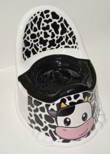 Şirin Beyaz İnek Lazımlık Rahat Konforlu Çıkabilir Hazneli Kapaklı Dünyanın En Kullanışlı Lazımlığı