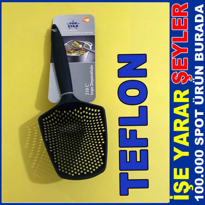 TEFLON 33cm ÇOK AMAÇLI SÜZGEÇLİ MUTFAK KÜREĞİ