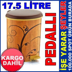 17.5 LİTRE 4 NOLU DESENLİ PEDALLI ÇÖP KOVASI KD