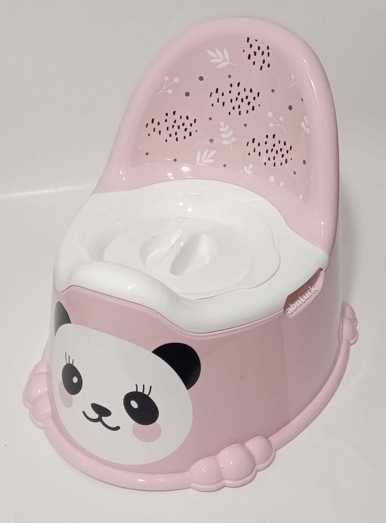 Toz Pembe Panda Lazımlık Rahat Konforlu Çıkabilir Hazneli Kapaklı Dünyanın En Kullanışlı Lazımlığı