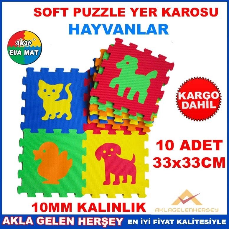 YUMUŞAK EVA PUZZLE YER KAROSU HAYVANLAR SETİ