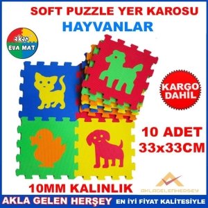 YUMUŞAK EVA PUZZLE YER KAROSU HAYVANLAR SETİ