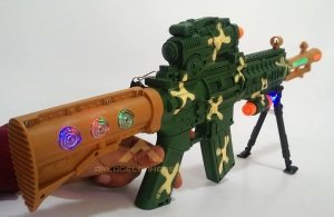 70cm TİTREŞİMLİ SESLİ IŞIKLI M-16 OYUNCAK TÜFEK
