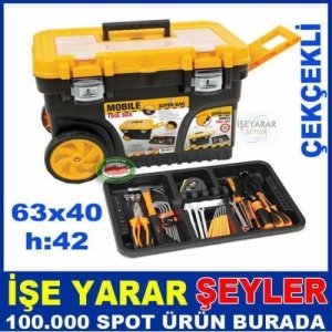 METAL KİLİTLİ TEKERLEKLİ PROMOBİL PROFESYONEL TAKIM ÇANTASI