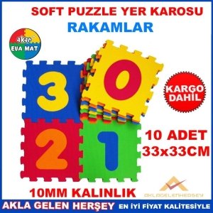 YUMUŞAK SOFT EVA PUZZLE YER KAROSU RAKAMLAR SETİ