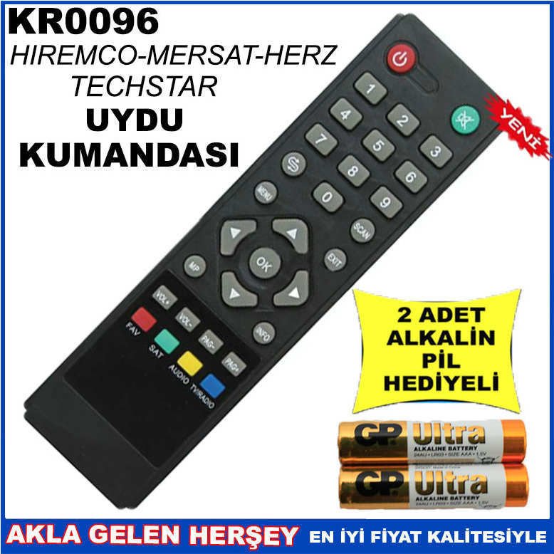 HİREMCO UYDU CİHAZI Receiver KUMANDASI KR0096