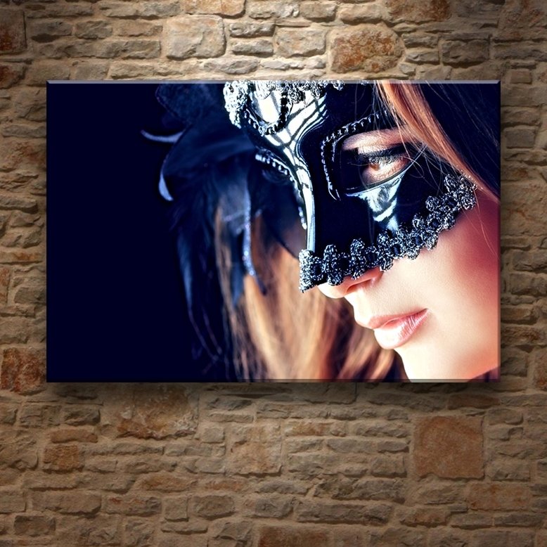 MASUM YÜZDEKİ MASKE 7 değişen ölçü ORİJİNAL KANVAS TABLO