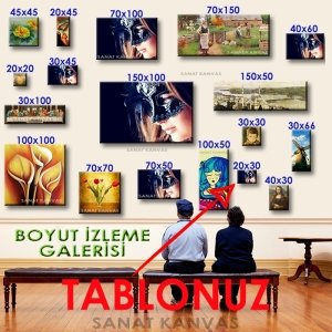 MASUM YÜZDEKİ MASKE 7 değişen ölçü ORİJİNAL KANVAS TABLO