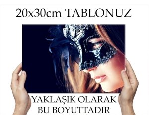 MASUM YÜZDEKİ MASKE 7 değişen ölçü ORİJİNAL KANVAS TABLO