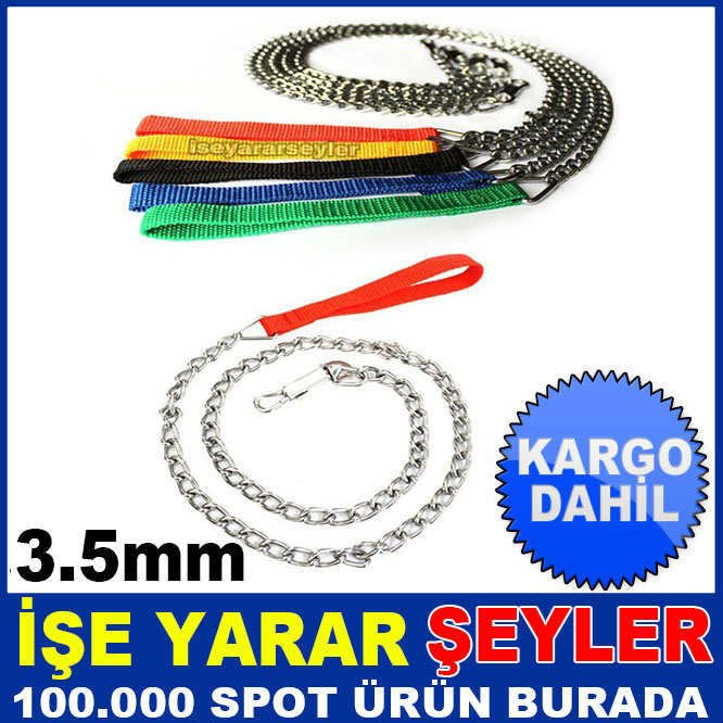 3.5mm KALINLIK 105cm KÖPEK GEZDİRME ZİNCİRİ KD