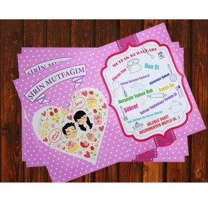 2 Adet PVC Kaplama Kir Tutmaz Kolay Temizlenir Amerikan Servisi - Şirin Mutfağım Pembe