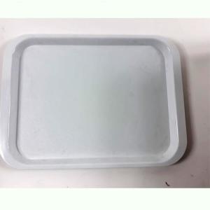 Ömür Boyu Kırılmayan Renkli Servis Tabağı küçük Boy 36x27 Cm gri açık