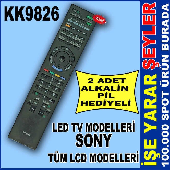 SONY LCD TV ORJİNAL TELEVİZYON KUMANDASI RM-D998