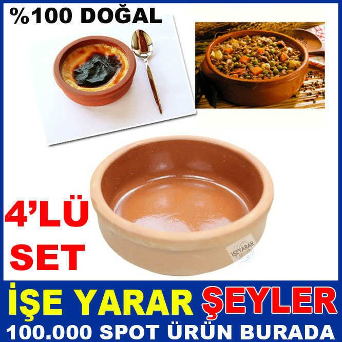 %100 DOĞAL 4 ADET TOPRAK GÜVEÇ SETİ