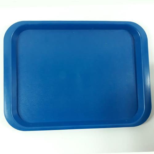 Ömür Boyu Kırılmayan Renkli Servis Tabağı küçük Boy 36x27 Cm mavi