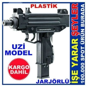 UZİ MODEL BONCUK ATAN PLASTİK OYUNCAK TABANCA KD