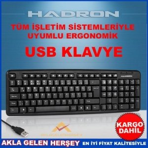 HADRON ERGONOMİK DİZAYN STANDART USB Q KLAVYE