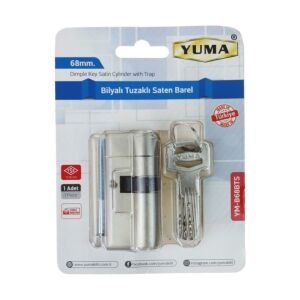 68mm Bilyalı Barel Tuzaklı Saten Kapı Göbeği