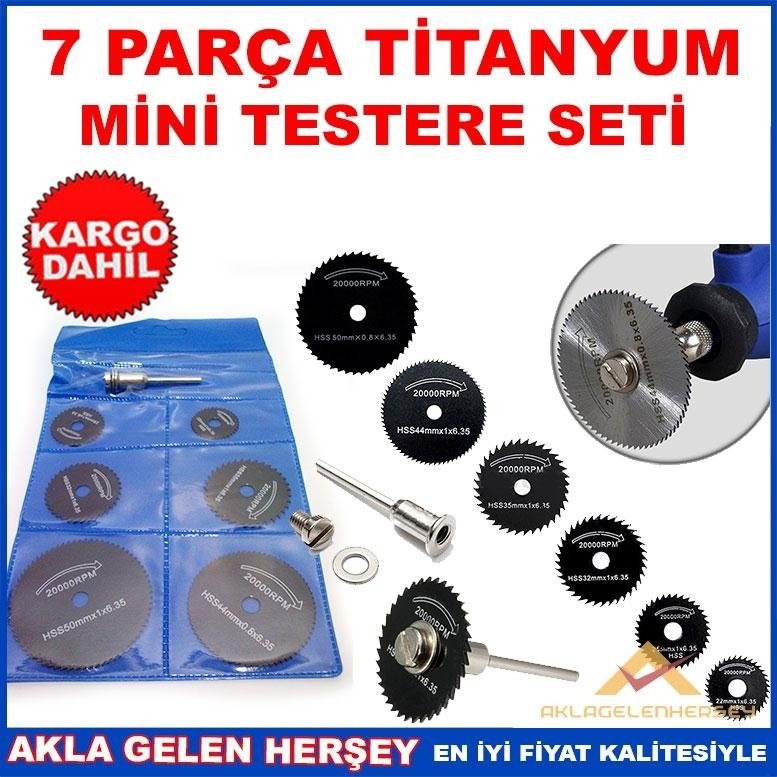 7 PARÇA TİTANYUM ÇELİKTEN MİNİ TESTERE SETİ