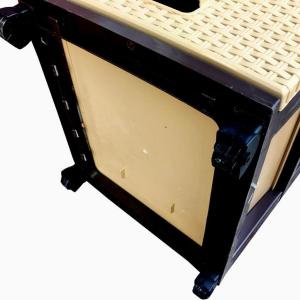 Çekmeceli Makaralı Tekerlekli Kahverengi Plastik Komidin Sebzelik