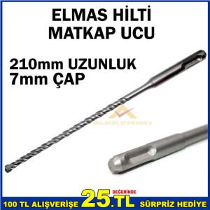 Kaliteli hilti delici uzun boy matkap ucu 21cmx7mm SDS PLUS ELMAS UÇ HİLTİ MATKAP UCU 210mm Ø7mm -1