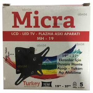 Led Tv-Lcd Televizyonlar 19''-27'' Ekranlar İçin Tv Askı Aparatı Micra Mh-19 Tv Askı Aparatı