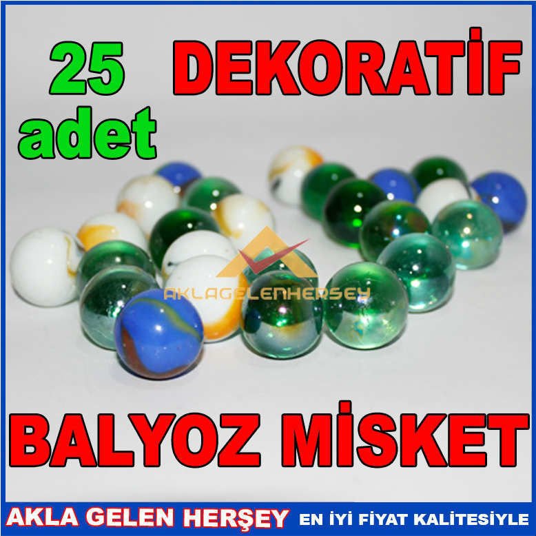 DESENLİ, 25'Lİ BÜYÜK BOY DEKORATİF BALYOZ MİSKET